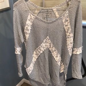 We the free large leaves sweater